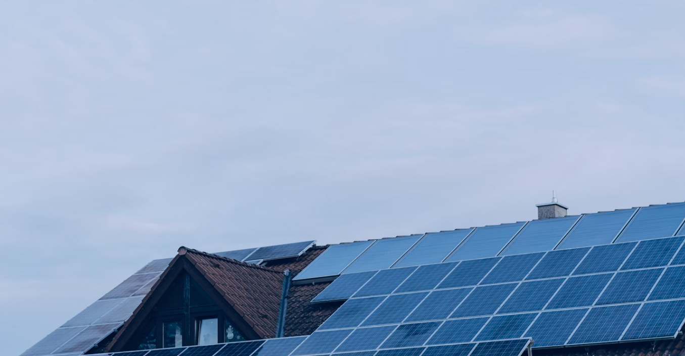 Solar panels on roof